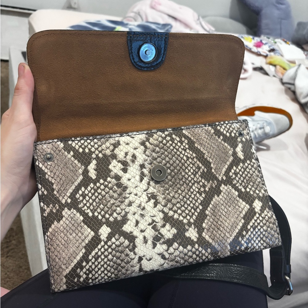 Patricia Nash Tauriana Python-Embossed Leather Cr… - image 6